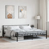 Schwarzer Bettrahmen Ilieta 200x200cm (Stahl)