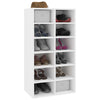 Weißes Schuhregal Bereta 54x34x100,5cm (Holz)