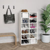 Weißes Schuhregal Bereta 54x34x100,5cm (Holz)