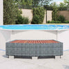 Graue Whirlpool-Treppe Vuca 92x45x25cm (Polyrattan)