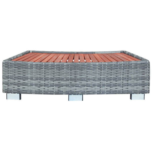 Graue Whirlpool-Treppe Vuca 92x45x25cm (Polyrattan)