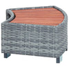 Graue Whirlpool-Treppe Vuca 92x45x25cm (Polyrattan)