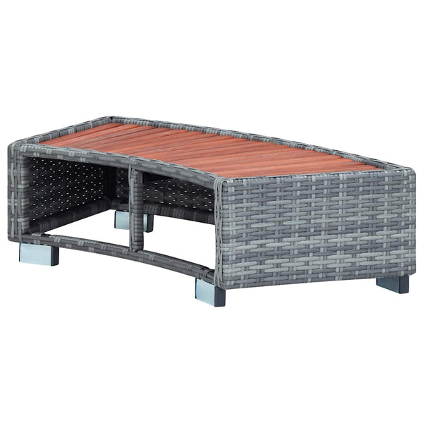Graue Whirlpool-Treppe Vuca 92x45x25cm (Polyrattan)