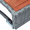 Graue Whirlpool-Treppe Vuca 92x45x25cm (Polyrattan)