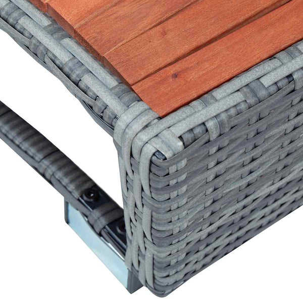 Graue Whirlpool-Treppe Vuca 92x45x25cm (Polyrattan)