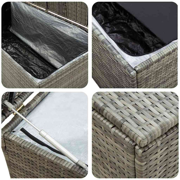 Graue Gartenaufbewahrungsbox Dulcineia 100x50x50cm