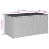 Graue Gartenaufbewahrungsbox Dulcineia 100x50x50cm