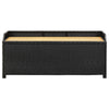 Gartenbank mit Stauraum Freige 120cm (Polyrattan), Schwarz