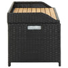 Gartenbank mit Stauraum Freige 120cm (Polyrattan), Schwarz