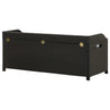 Gartenbank mit Stauraum Freige 120cm (Polyrattan), Schwarz