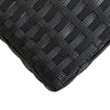 Schwarze Gartenbank Ghinai 120cm (Polyrattan und Akazienholz)