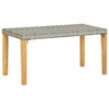 Graue Gartenbank Ghinai 120cm (Polyrattan und Akazienholz)
