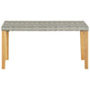 Graue Gartenbank Ghinai 120cm (Polyrattan und Akazienholz)