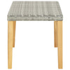 Graue Gartenbank Ghinai 120cm (Polyrattan und Akazienholz)