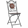 Braune Mosaik-Bistro-Stühle Aminodora (2 Stk. Keramik)