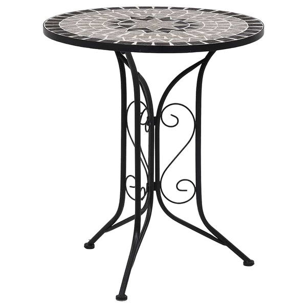 Grauer Mosaik-Bistrotisch Cizmas 60cm (Keramik)