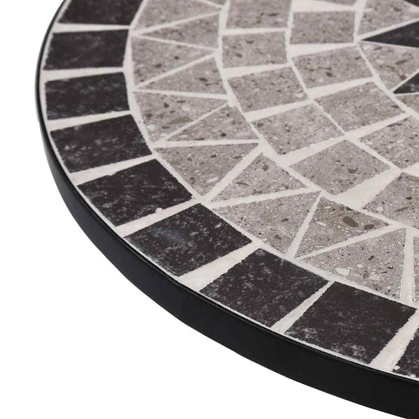 Grauer Mosaik-Bistrotisch Cizmas 60cm (Keramik)