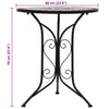 Grauer Mosaik-Bistrotisch Cizmas 60cm (Keramik)