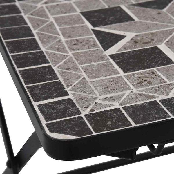 Graue Mosaik-Bistro-Stühle Aminodora (2 Stück)