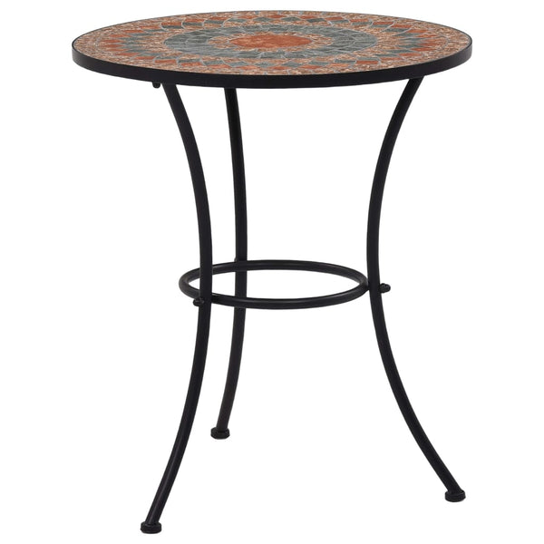 Orange/grauer Mosaik-Bistrotisch Cizmas 60cm (Keramik)