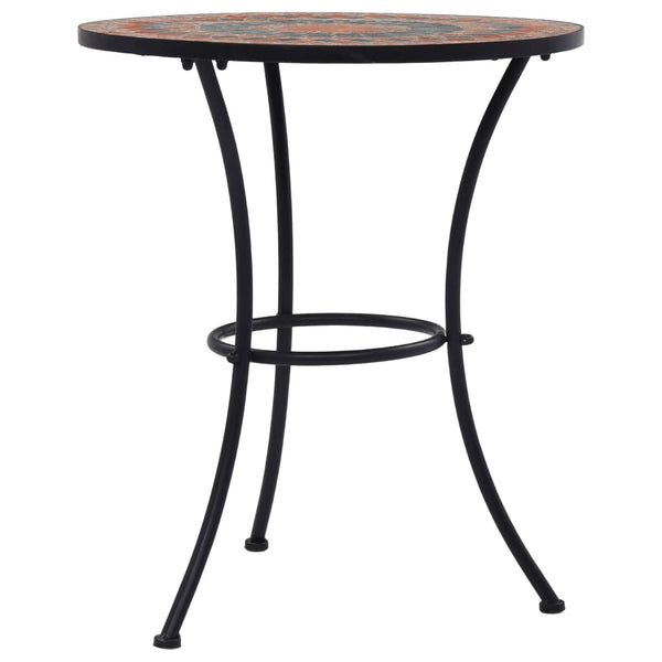 Orange/grauer Mosaik-Bistrotisch Cizmas 60cm (Keramik)
