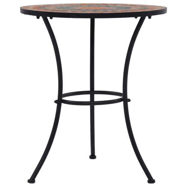 Orange/grauer Mosaik-Bistrotisch Cizmas 60cm (Keramik)