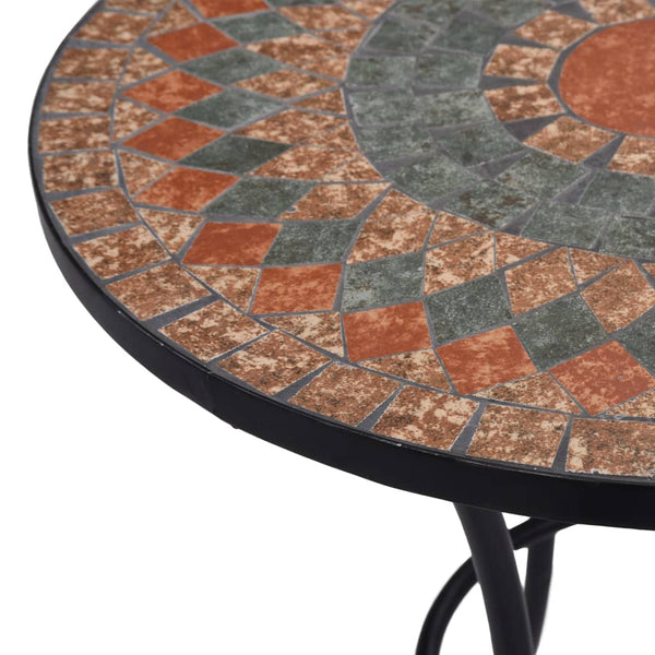 Orange/grauer Mosaik-Bistrotisch Cizmas 60cm (Keramik)