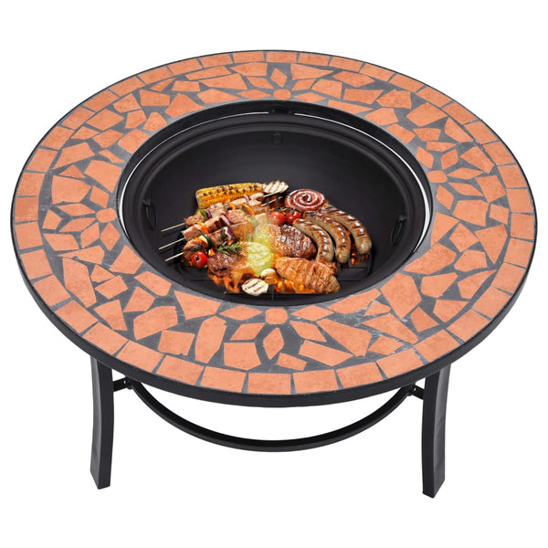 Terrakotta mosaiikkitulisija Titorel 68cm (keramiikka)