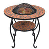Terrakotta-Mosaiktisch mit Feuerstelle Davarpana 68cm (Keramik)