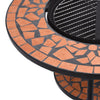 Terrakotta-Mosaiktisch mit Feuerstelle Davarpana 68cm (Keramik)