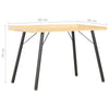 Eichenschreibtisch Liliaca 90x50x79cm