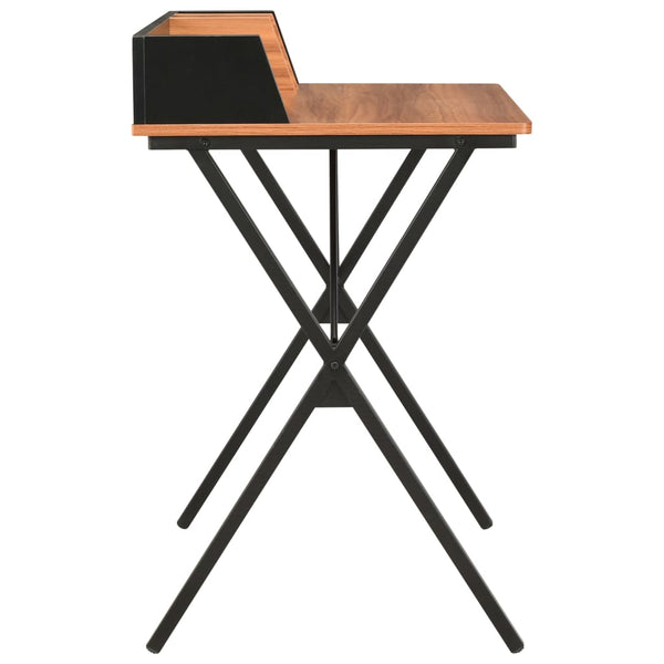 Schreibtisch Aouni, schwarz und braun, 80x50x84cm