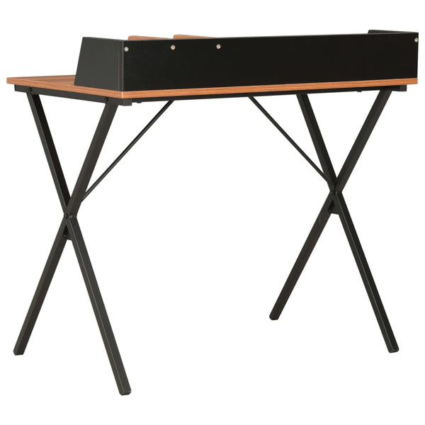Schreibtisch Aouni, schwarz und braun, 80x50x84cm
