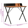 Schreibtisch Aouni, schwarz und braun, 80x50x84cm