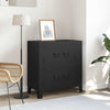 Schwarze industrielle Aufbewahrungstruhe Ioska 75x40x80cm (Stahl)
