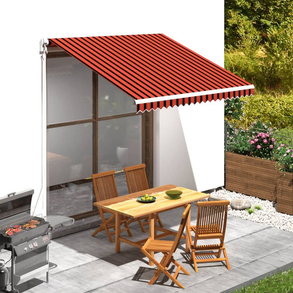 Orange und Braun Markisenstoff Ferin 300x250cm
