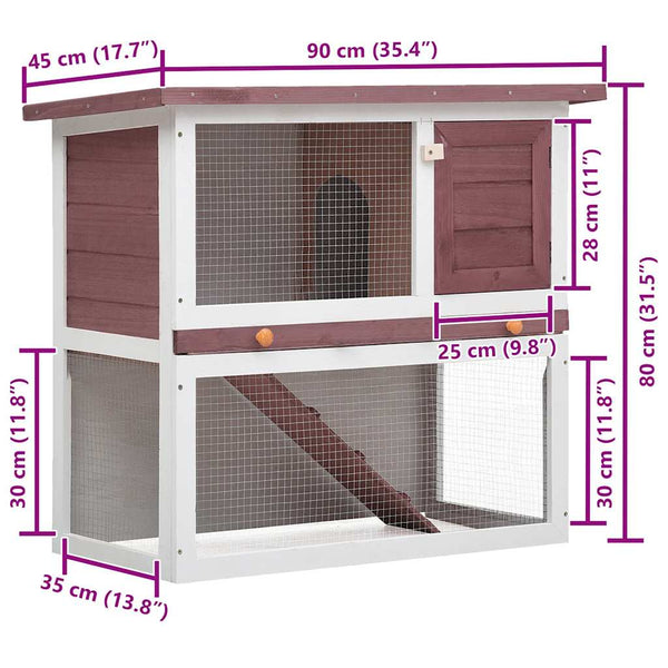 Sandusa Hasenstall Braun (1 Holztür)