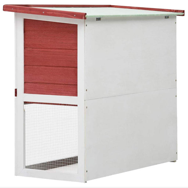 Roter Kaninchen-Freilauf Sandusa (1 Tür, Holz)