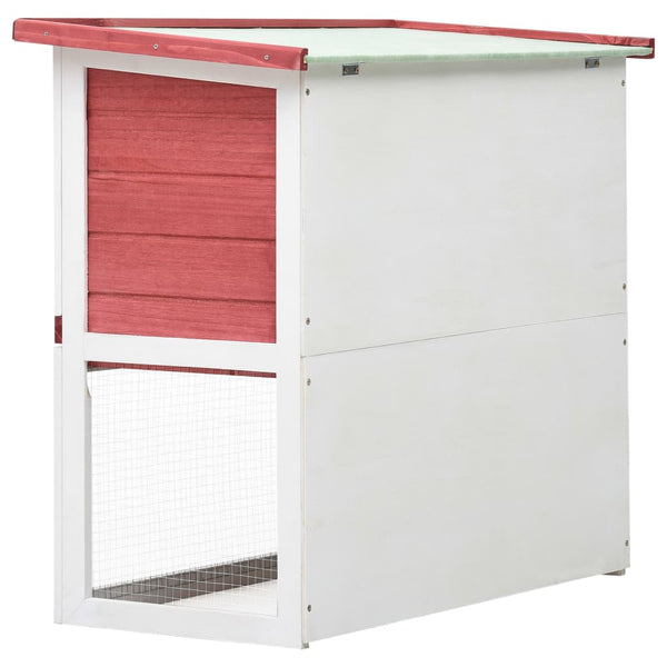 Roter Kaninchen-Freilauf Sandusa (1 Tür, Holz)