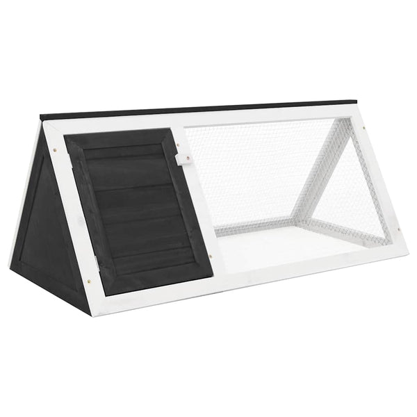 Grauer Tierkäfig/Hasenstall Evlampe (Holz)
