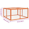 Kaninchenstall aus massivem Holz Irodita 124x120x60cm