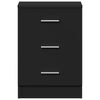 Nachttisch Hassan 38x35x56cm Schwarz (Spanplatte)