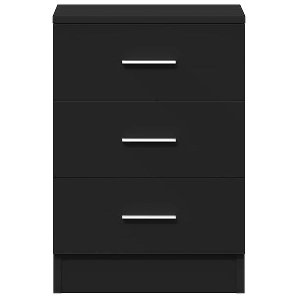 Nachttisch Hassan 38x35x56cm Schwarz (Spanplatte)