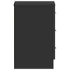 Nachttisch Hassan 38x35x56cm Schwarz (Spanplatte)