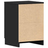 Nachttisch Hassan 38x35x56cm Schwarz (Spanplatte)