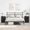 Schwarze Nachttische Hassan 38x35x56cm (2 St. Holz)