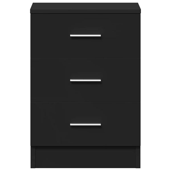 Schwarze Nachttische Hassan 38x35x56cm (2 St. Holz)