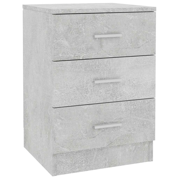 Nachttisch Hassan in Betongrau 38x35x56cm (Holz)