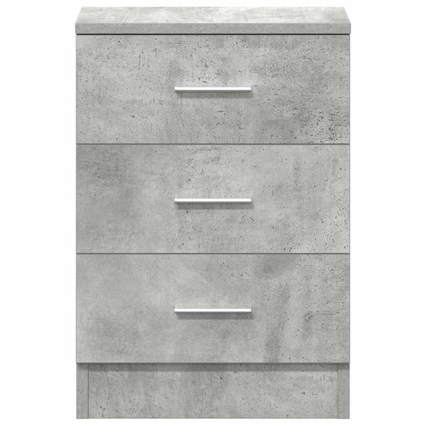 Nachttisch Hassan in Betongrau 38x35x56cm (Holz)