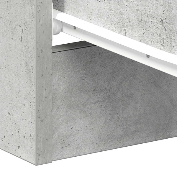 Nachttisch Hassan in Betongrau 38x35x56cm (Holz)
